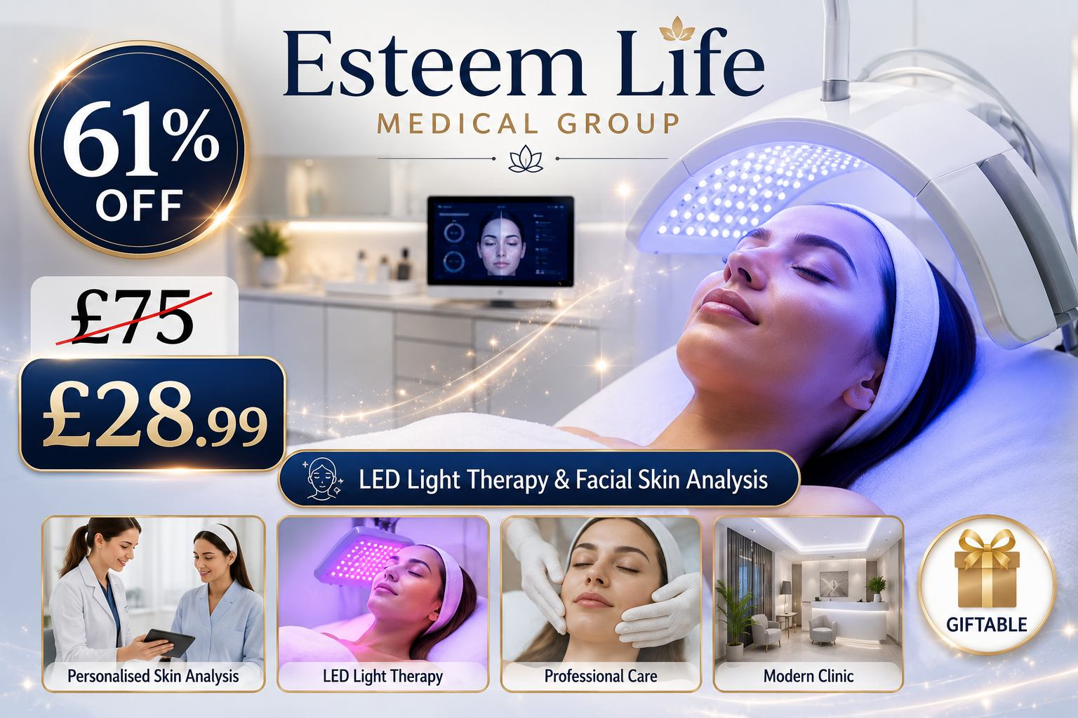 Up to 61% Off LED Light Therapy & Facial Skin Analysis at Esteem Life Medical Group