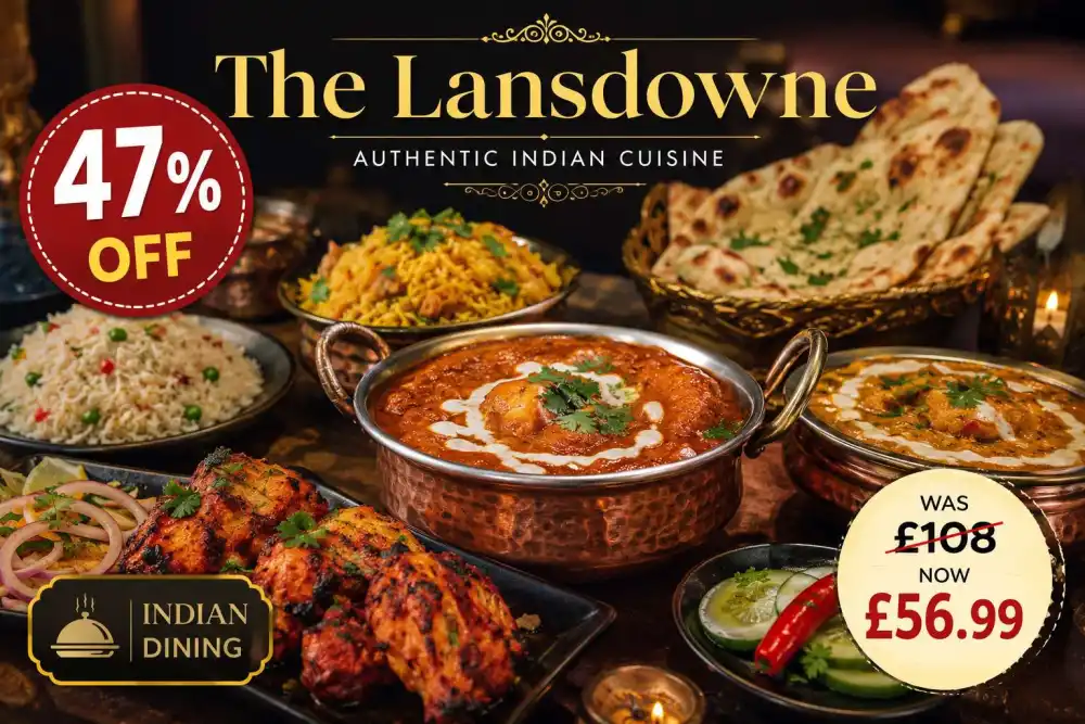 Up to 47% Off Two Course Indian Meal for Two or Four with Sharing Sides at The Lansdowne