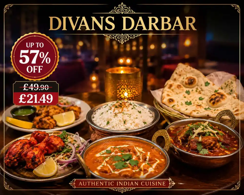 Tasting Menu for Two with Starters Curries Rice and Naan Up to 57 Percent Off