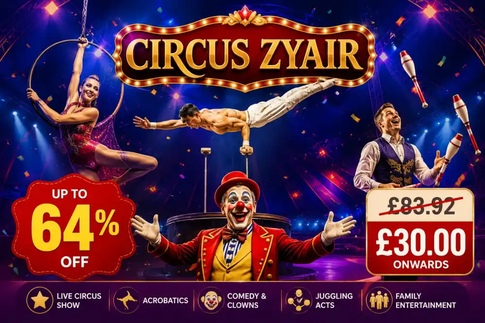 Get Ready for Thrills Laughs and Stunts with Circus Zyair Save Up to 64 Percent on Entry Tickets