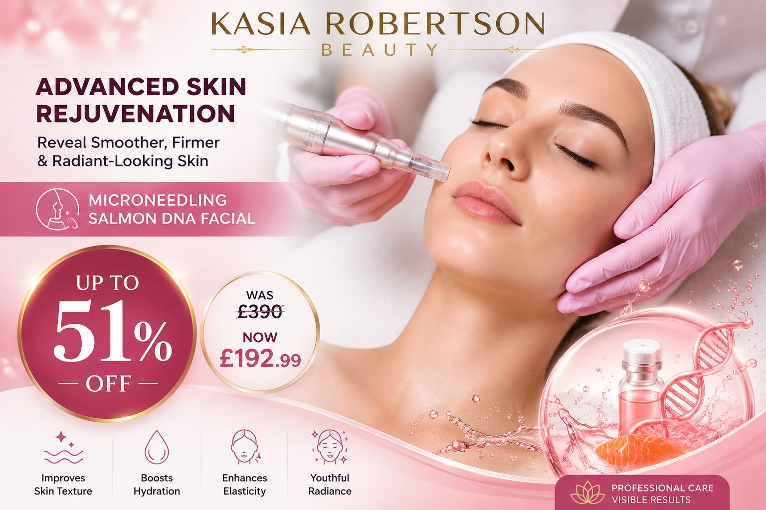 Up to 51% Off Microneedling Salmon DNA Facial Sessions