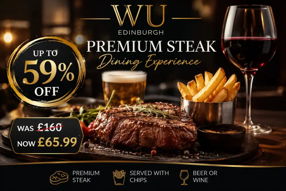 Get Choice of Ribeye or Fillet Steak with Chips and Beer or Wine for Up to Four Save Up to 59 Percent