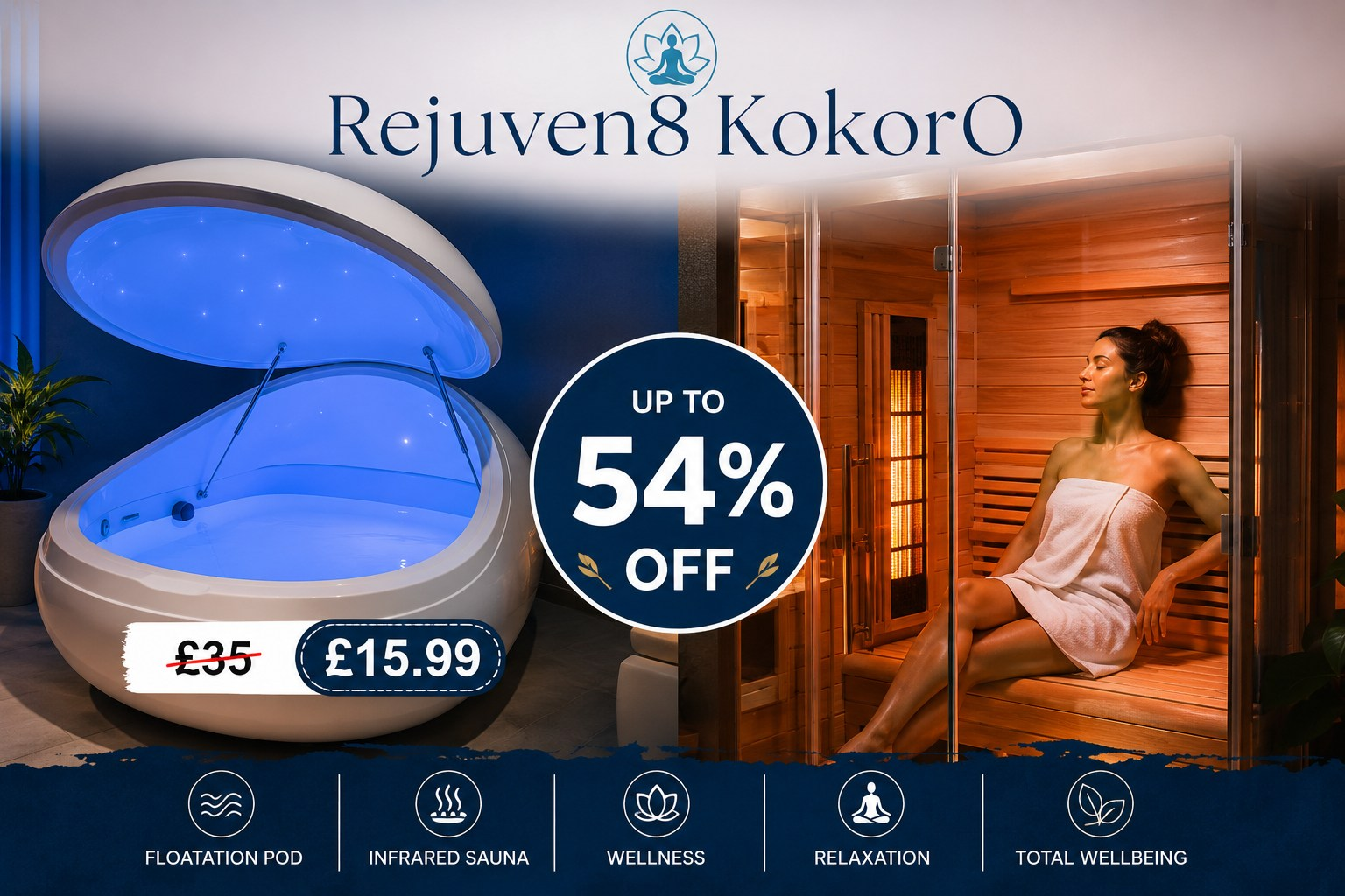 Up to 54% Off Floatation Pod and Infrared Sauna Relaxation Session