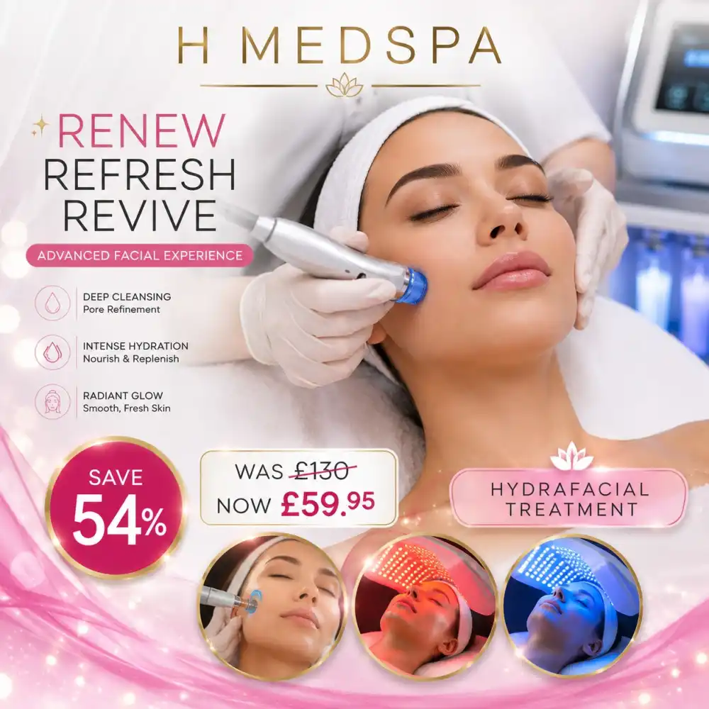 54% Off 6-Step HydraFacial with Red & Infrared LED Light Therapy