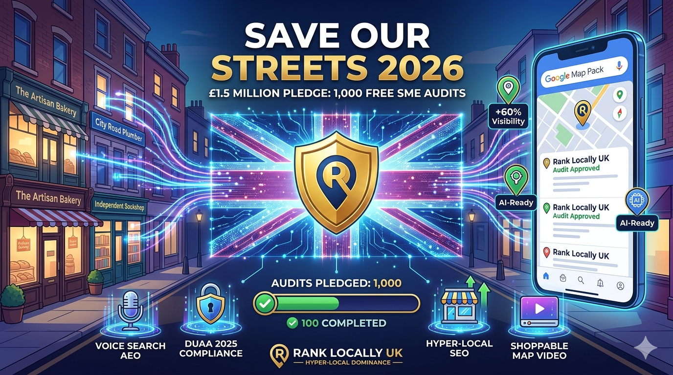 Rank Locally UK Pledges 1,000 Free SEO Audits to UK High Streets