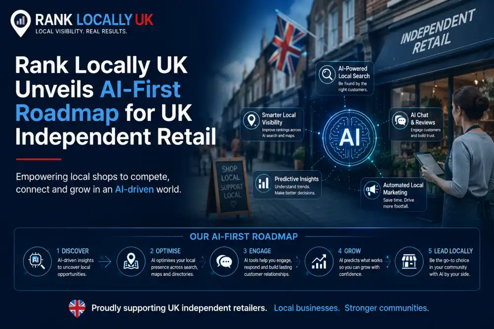 Rank Locally UK Unveils AI-First Roadmap for UK Independent Retail